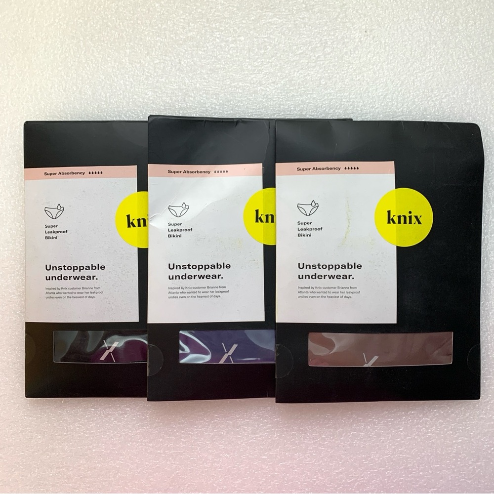 Knix Super Leakproof Bikini Panties - 3Pk Size S